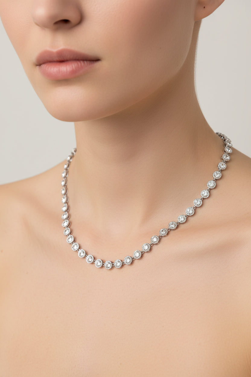 COLLANA CRISTALLI -ACCIAIO 316L