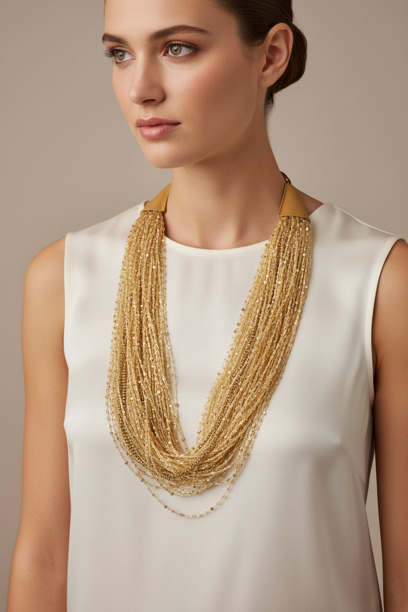 COLLANA MULTIFILE -COTONE + DI FONDATA