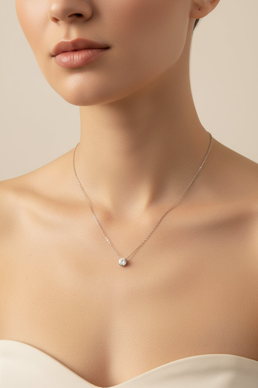 COLLANA PUNTO LUCE-ACCIAIO INOX