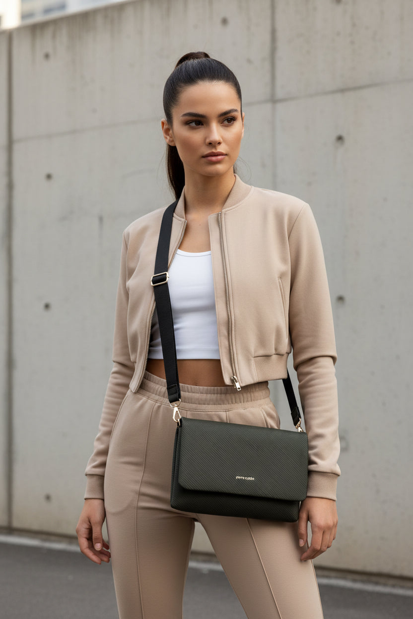 BORSA A TRACOLLA IN ECOPELLE PIERRE CARDIN
