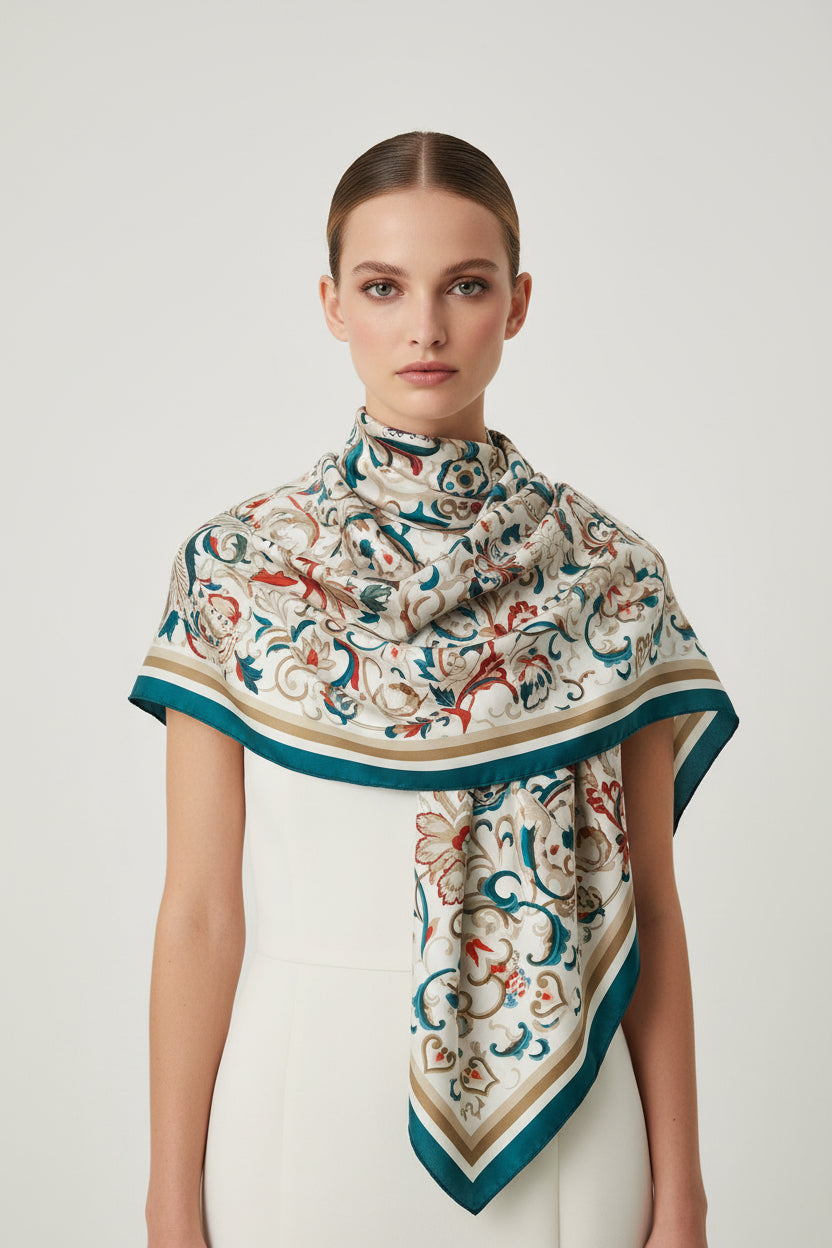 FOULARD QUADRATO PIERRE CARDIN CON BOX REGALO