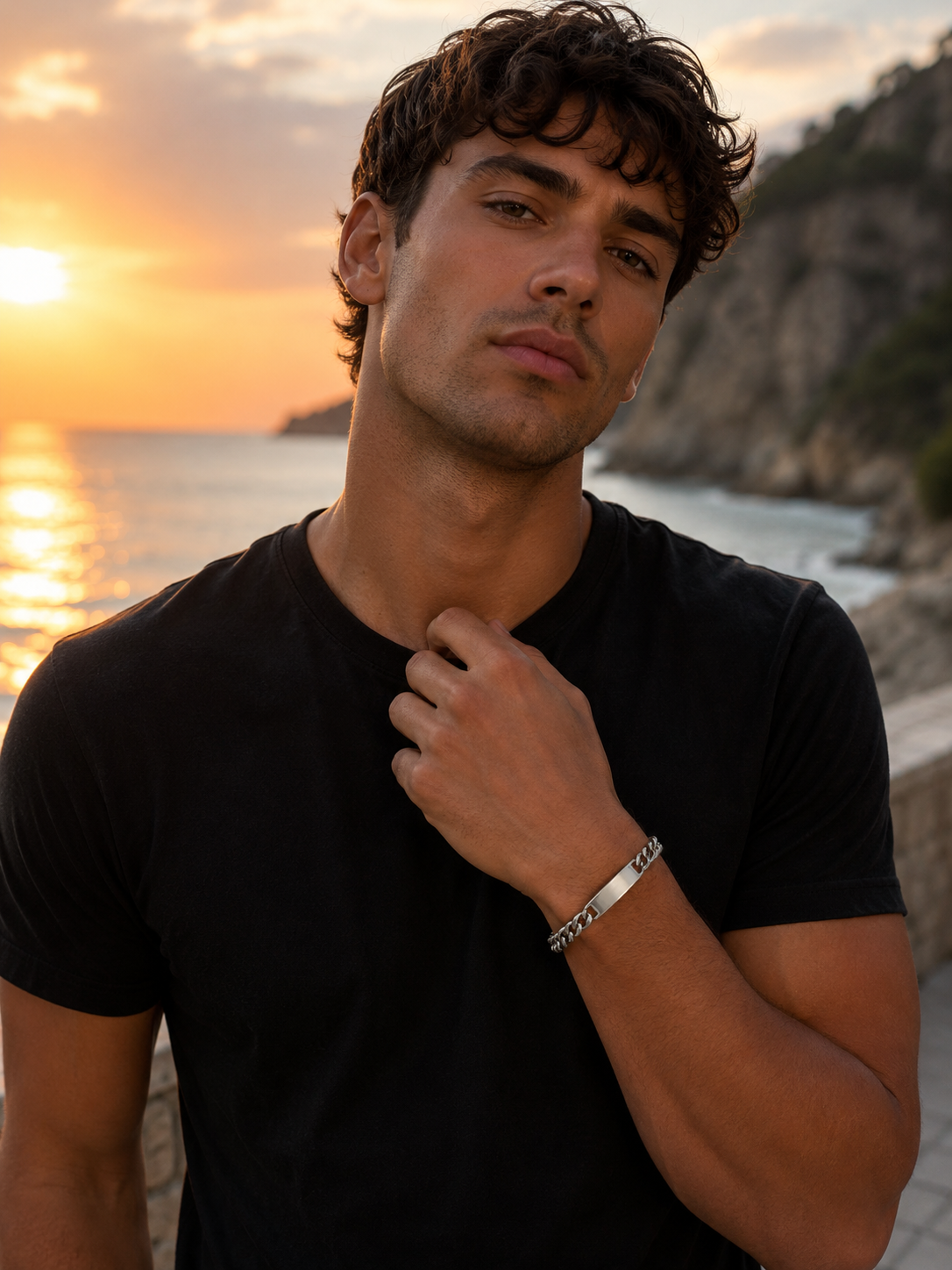 Bracciale PLACCHETTA INCISIONE-ACCIAIO