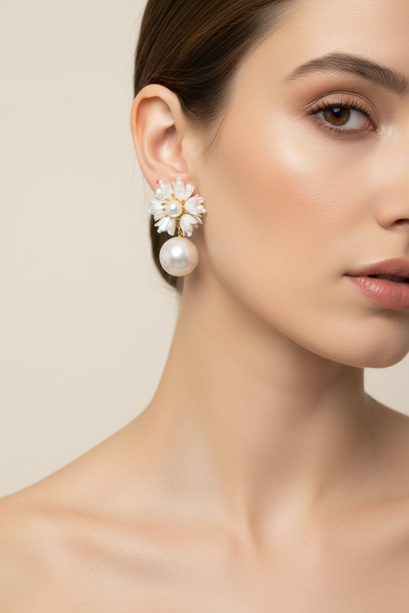 ORECCHINI FIORE ACCIAIO+ PLA