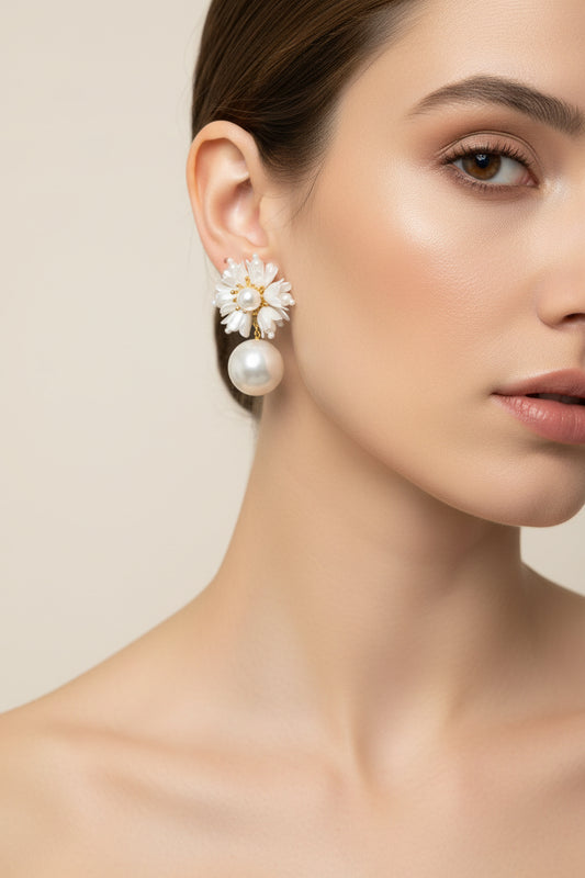 ORECCHINI FIORE ACCIAIO+ PLA