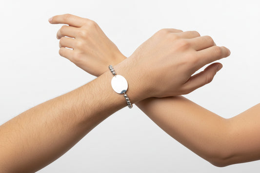 bracciale placchetta -acciaio inox waterproof