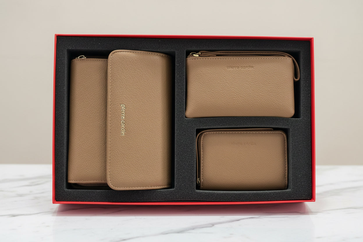 PARURE PIERRE CARDIN 3PZ IN ECOPELLE