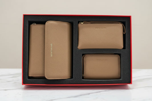 PARURE PIERRE CARDIN 3PZ IN ECOPELLE