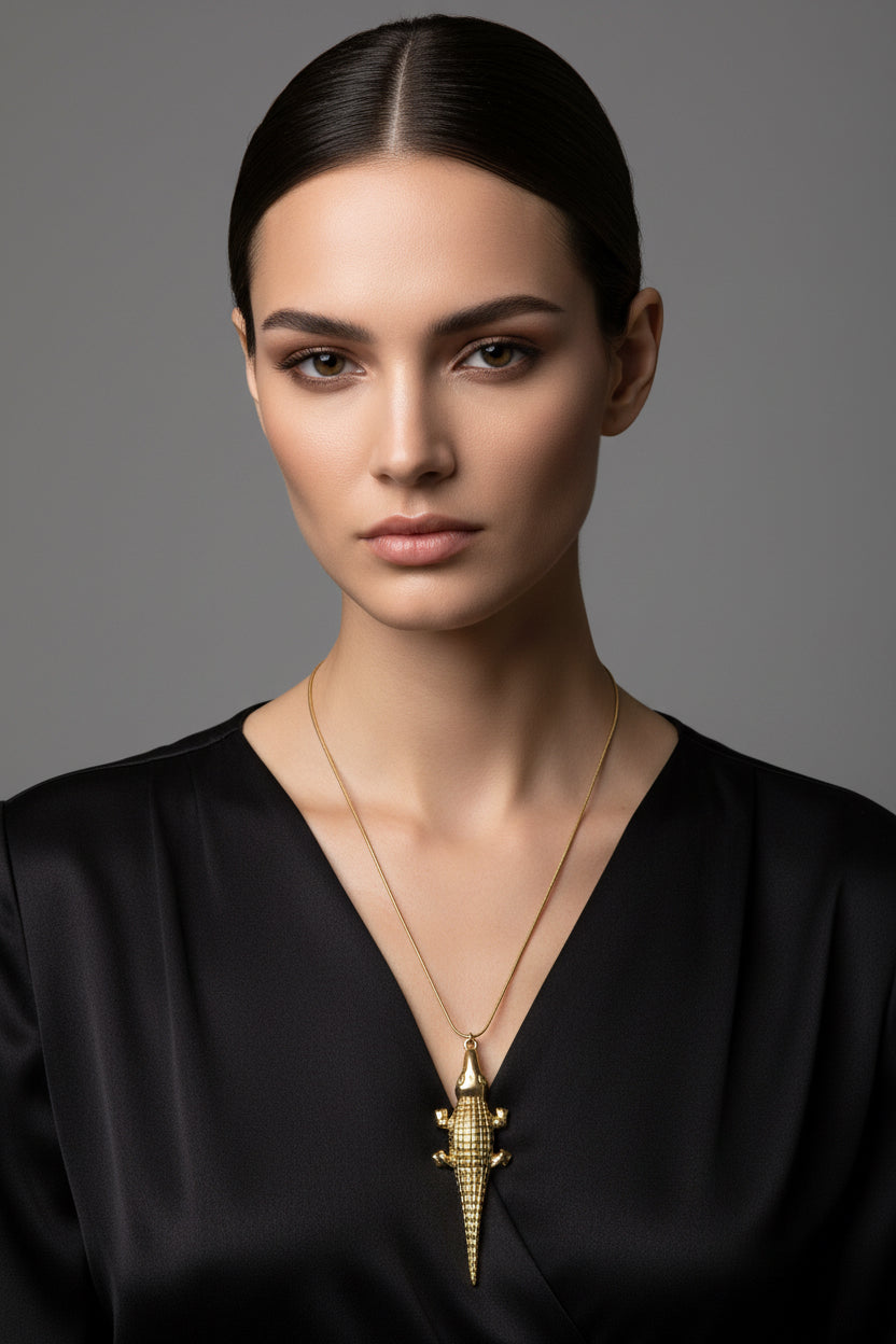 COLLANA-COCCODRILLO-ACCIAIO 316L WATERPROOF