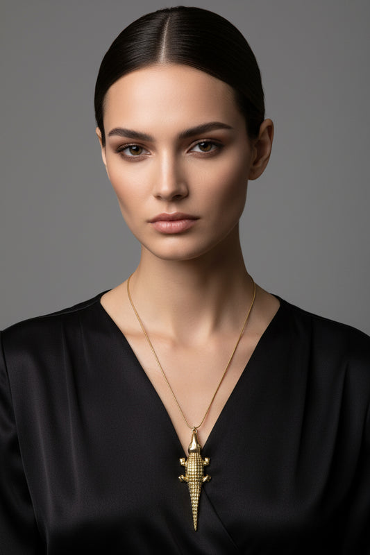 COLLANA-COCCODRILLO-ACCIAIO 316L WATERPROOF