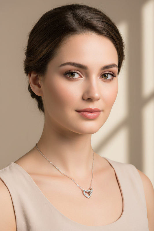 Collana cuore acciaio inox waterproof