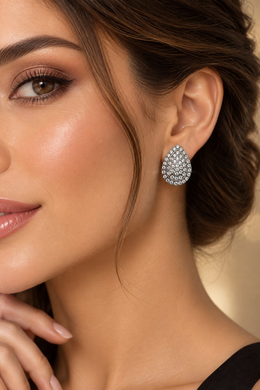 ORECCHINI  A CLIP  - STRASS+METALLO
