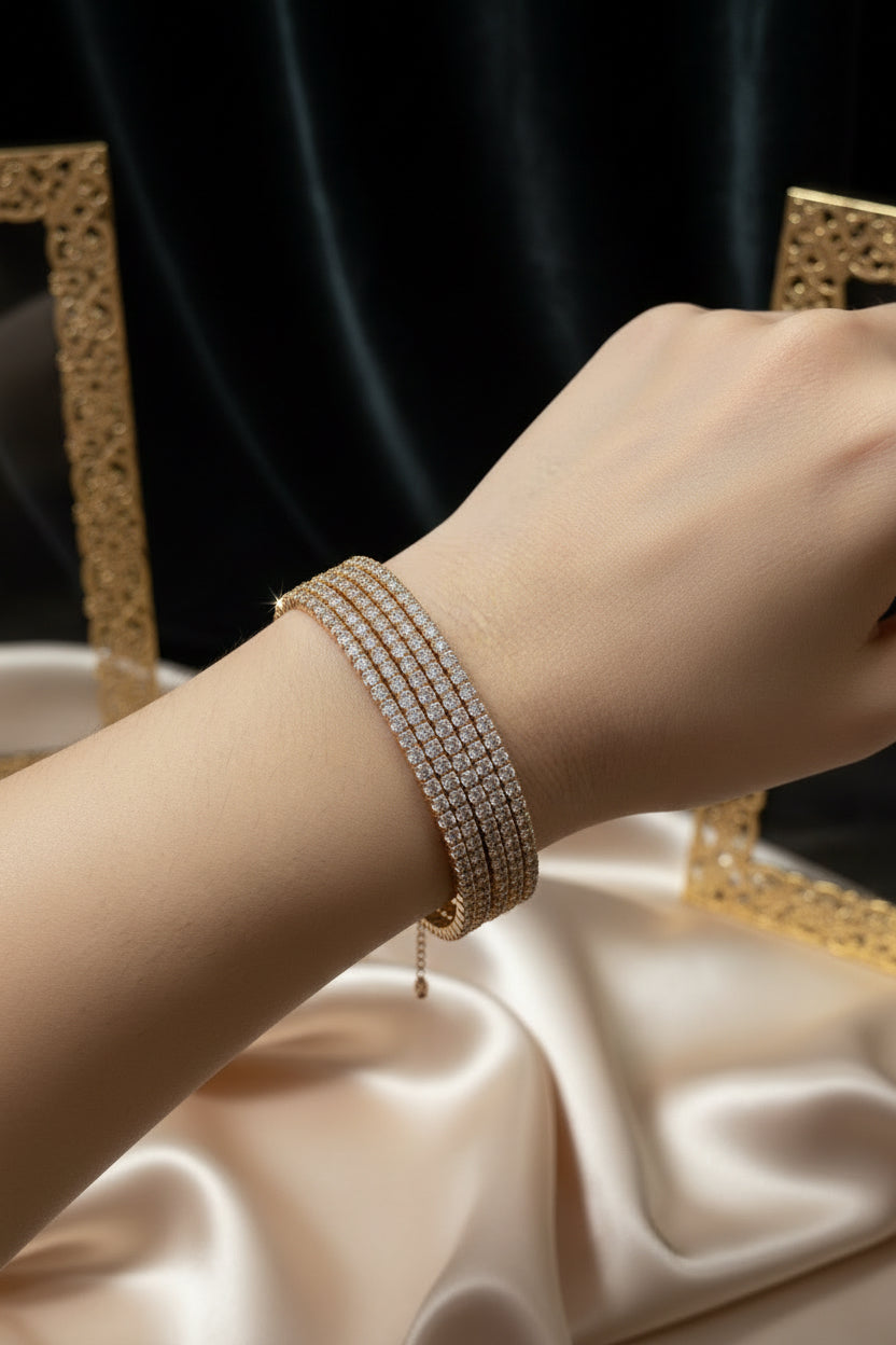 BRACCIALE ASPIRALE -RAME+ZIRCONE