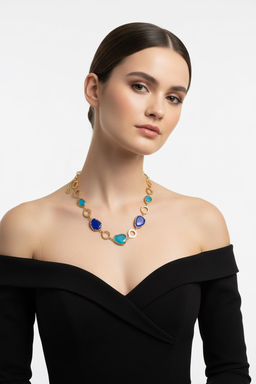 COLLANA -ACCIAIO 316L+VTR+CRISTALLO
