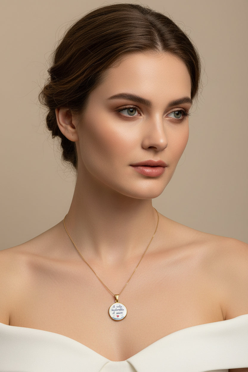 COLLANA CON DEDICHE -ACCIAIO INOX WATERPROOF