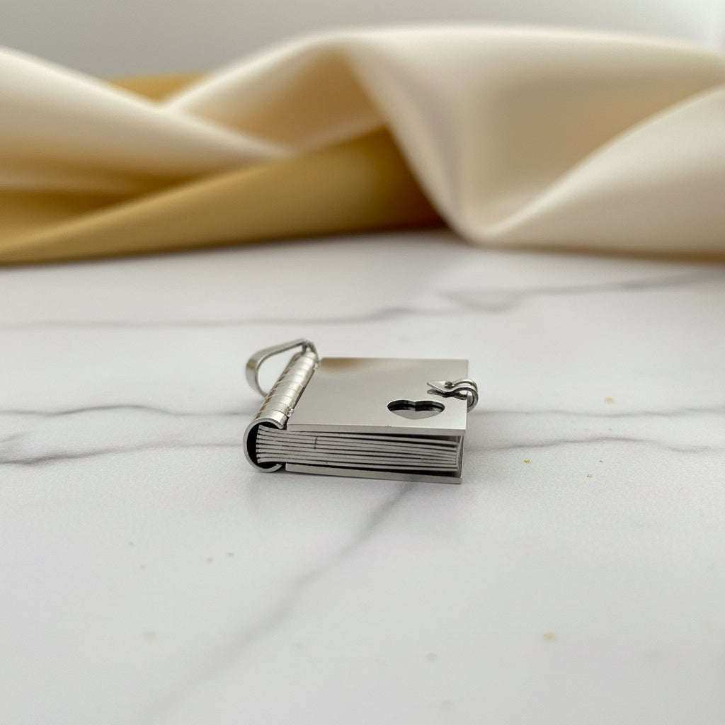 CHARMS DIARIO SEGRETO -ACCIAIO INOX 316L