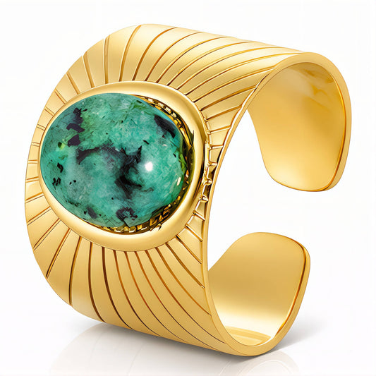Ring, 18K Gold Plated Steel