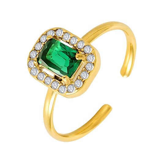 Ring, 18K Gold Plated Steel
