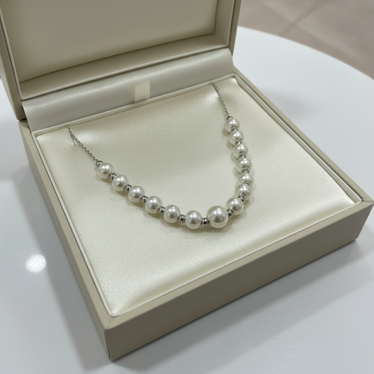 Collana. Perla  Acciaio inox waterproof