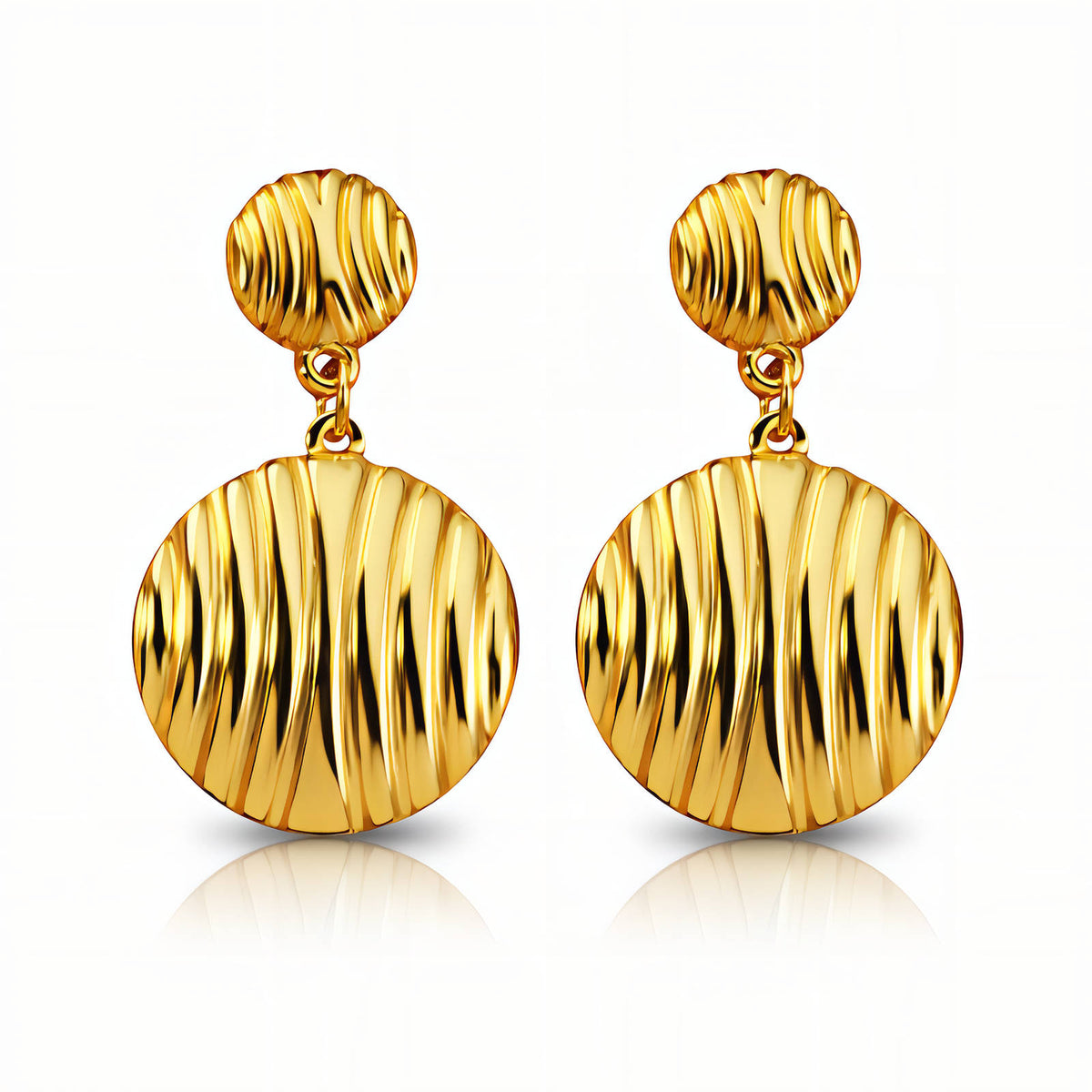 PVD Gold-Plated Stainless Steel Earrings - Intensity
