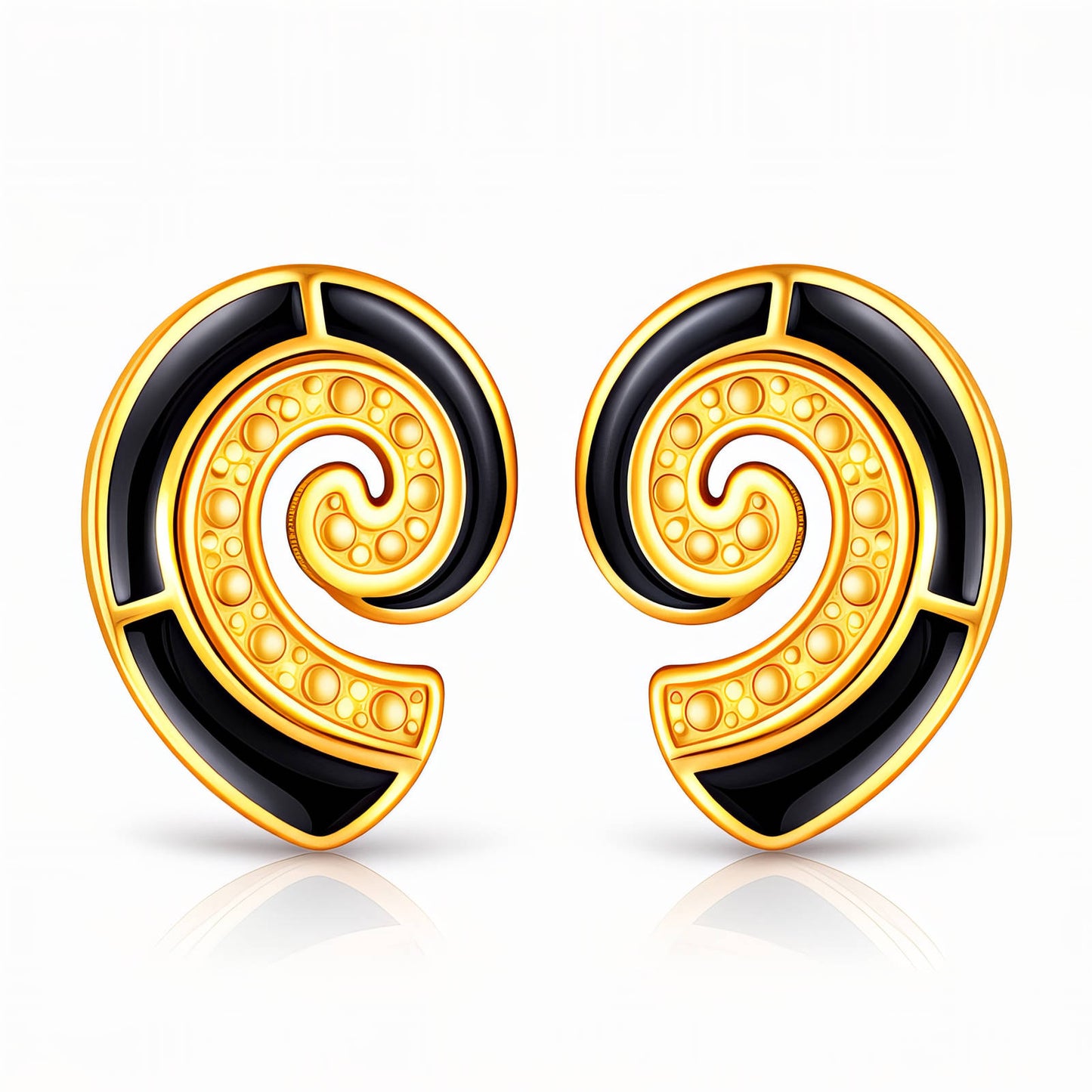 Seashells Earrings, 18K Gold Plated Steel
