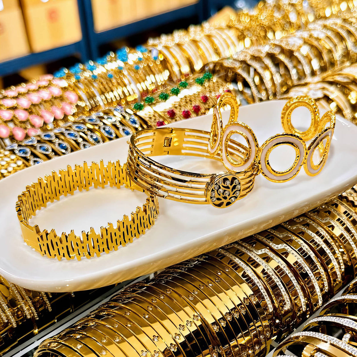 PVD Gold-Plated Stainless Steel Bracelet - Intensity