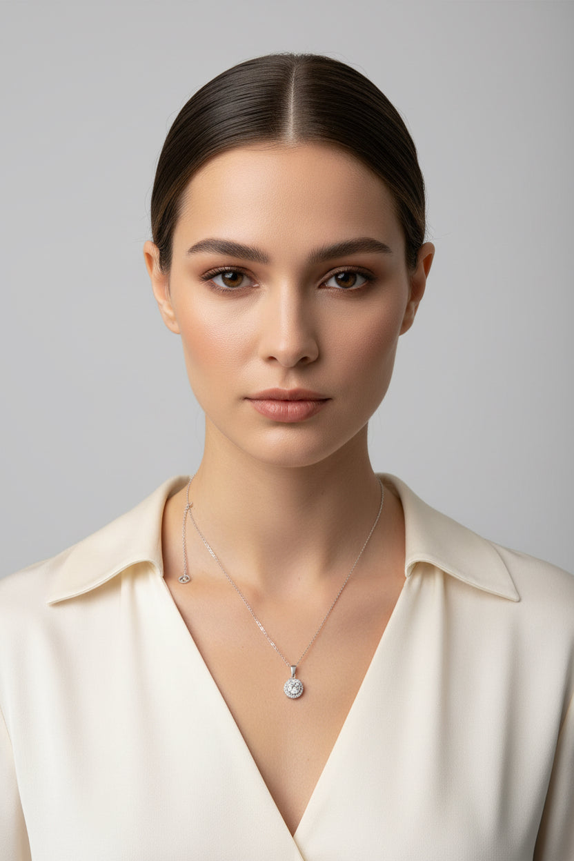COLLANA ACCIAIO 316L CON ZIRCONI  COLORATI