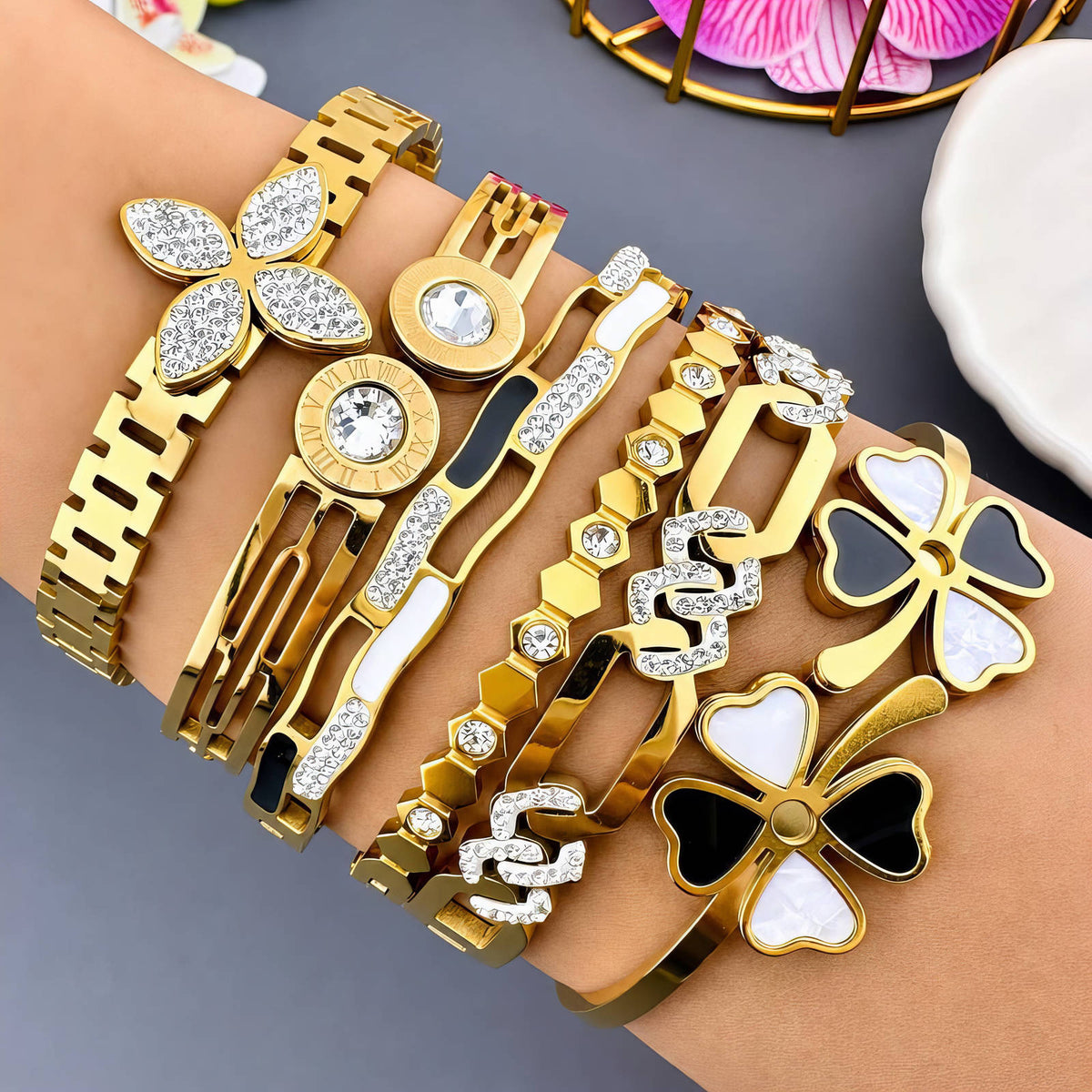 PVD Gold-Plated Stainless Steel Bracelet - Intensity