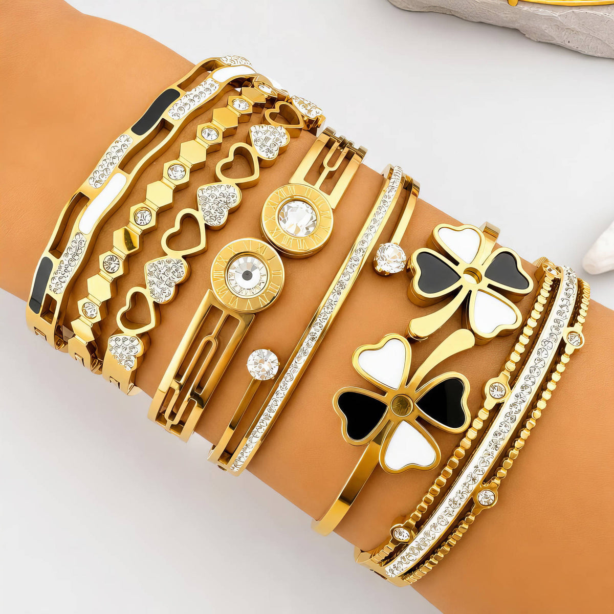 PVD Gold-Plated Stainless Steel Bracelet - Intensity