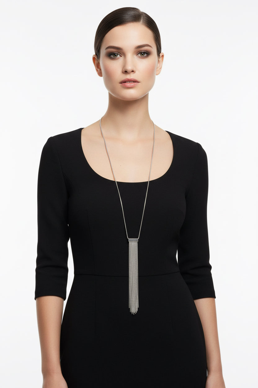 COLLANA LUNGA CIUFFO -ACCIAIO INOX WATERPROOF