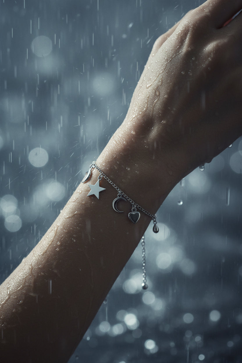 BRACCIALE - ACCIAIO 316L+ PERLE DI PLA