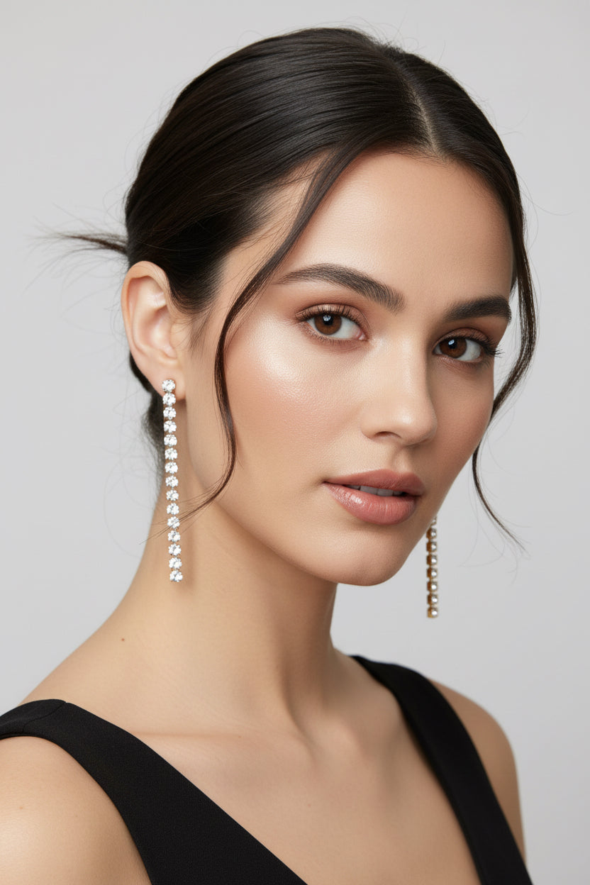 ORECCHINI ACCIAIO +STRASS