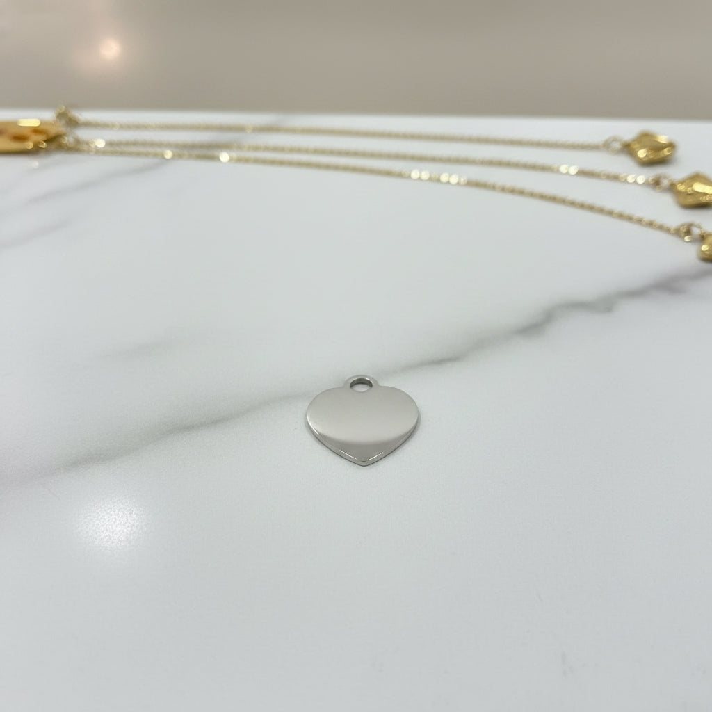 CHARMS CUORE -ACCIAIO 316L+ CERAMICA