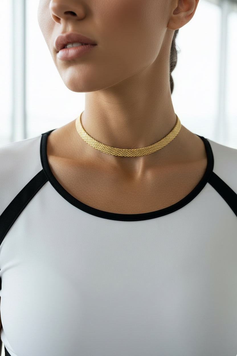 COLLANA SNAKE ACCIAIO DORATO WATERPROOF