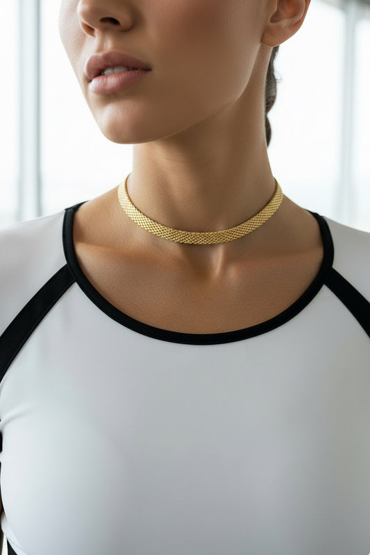 COLLANA SNAKE ACCIAIO DORATO WATERPROOF