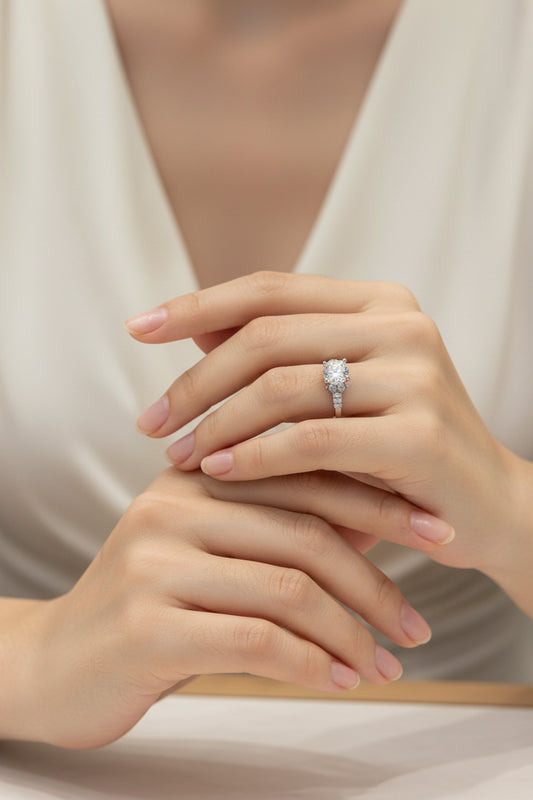 ANELLO DI FDANZAMENTO REGOLABILE  CON ZIRCONE-ACCIAIO 316L