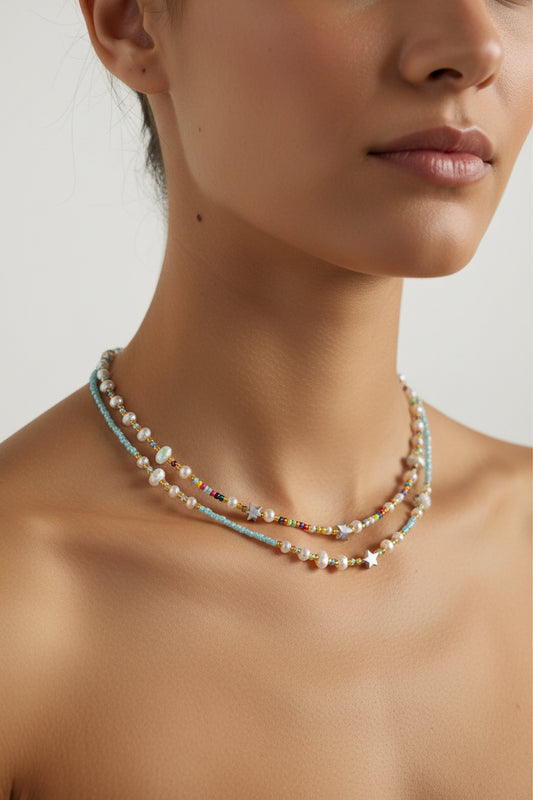 COLLANA PIETRA+ACCIAIO