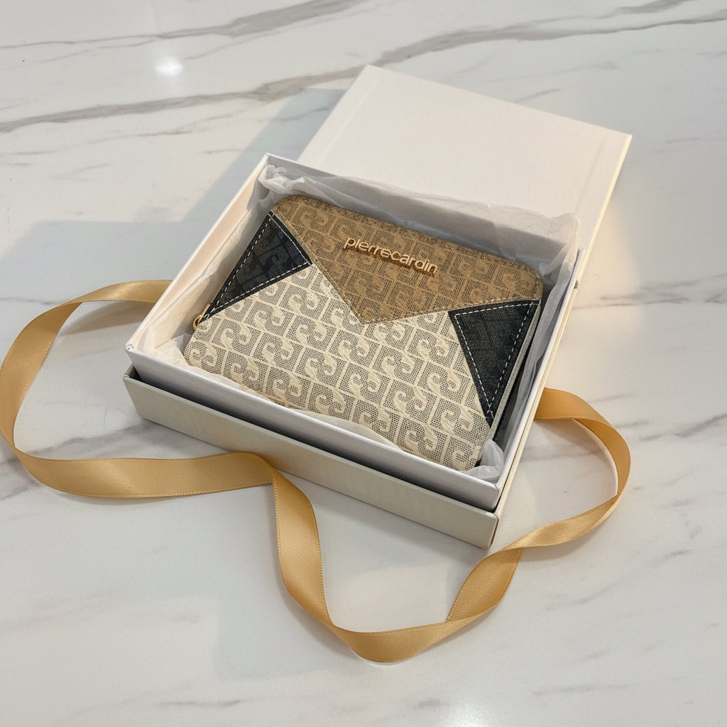 BORSELLINO CON CHIUSURA A ZIP IN ECOPELLE PIERRE CARDIN