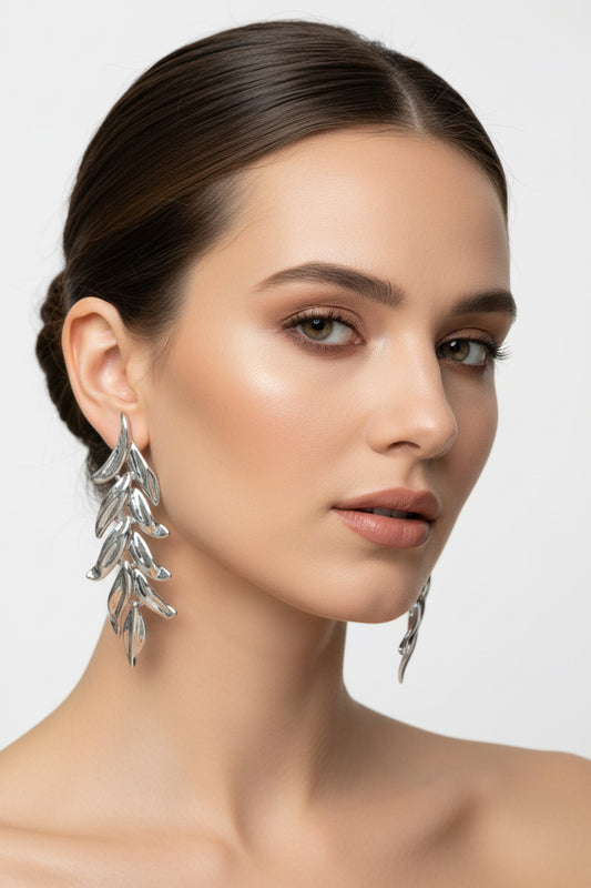 Orecchini Pendente Scultura - Metallo