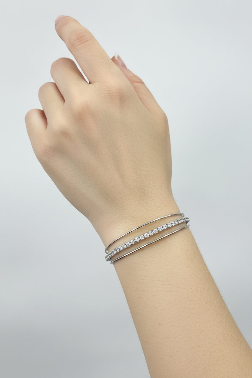 BRACCIALE SEMIRIGIDO-RAME ZIRCONE