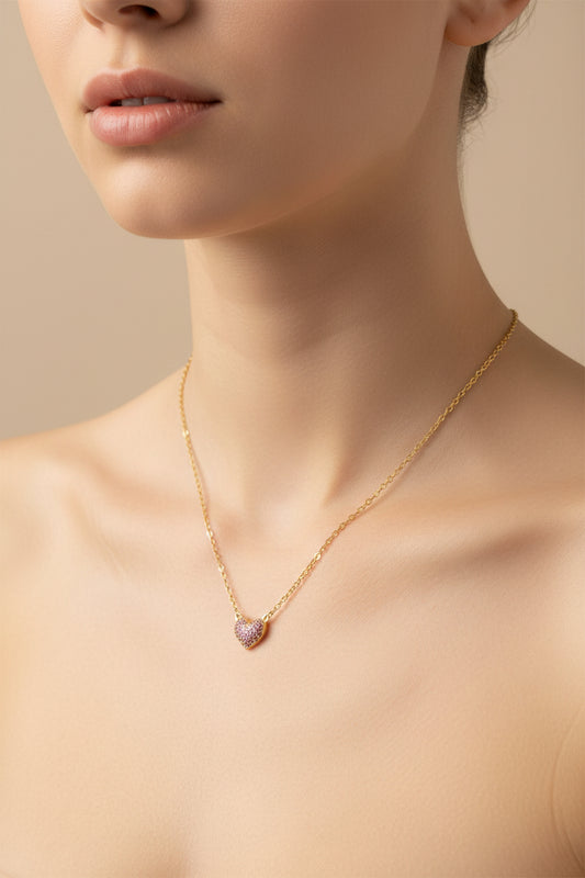 COLLANA CUORICINO- ACCIAIO  CHARMS RAME