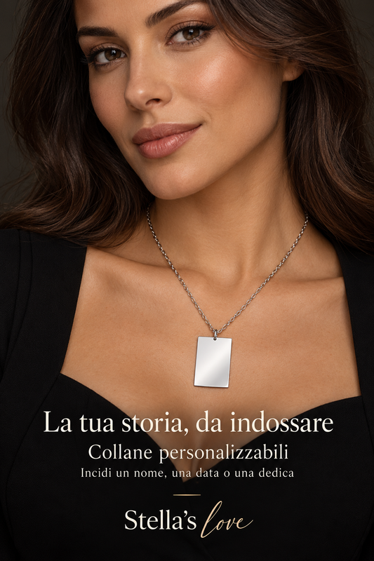 COLLANE  RETTANGOLARI PERSONALIZZABILI-ACCIAO