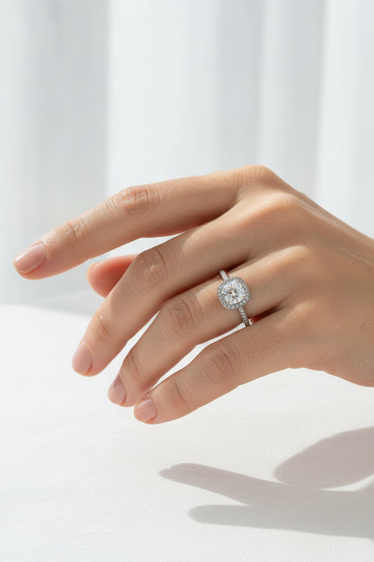 ANELLO REGOLABILE  CON ZIRCONI -ACCIAIO 316L