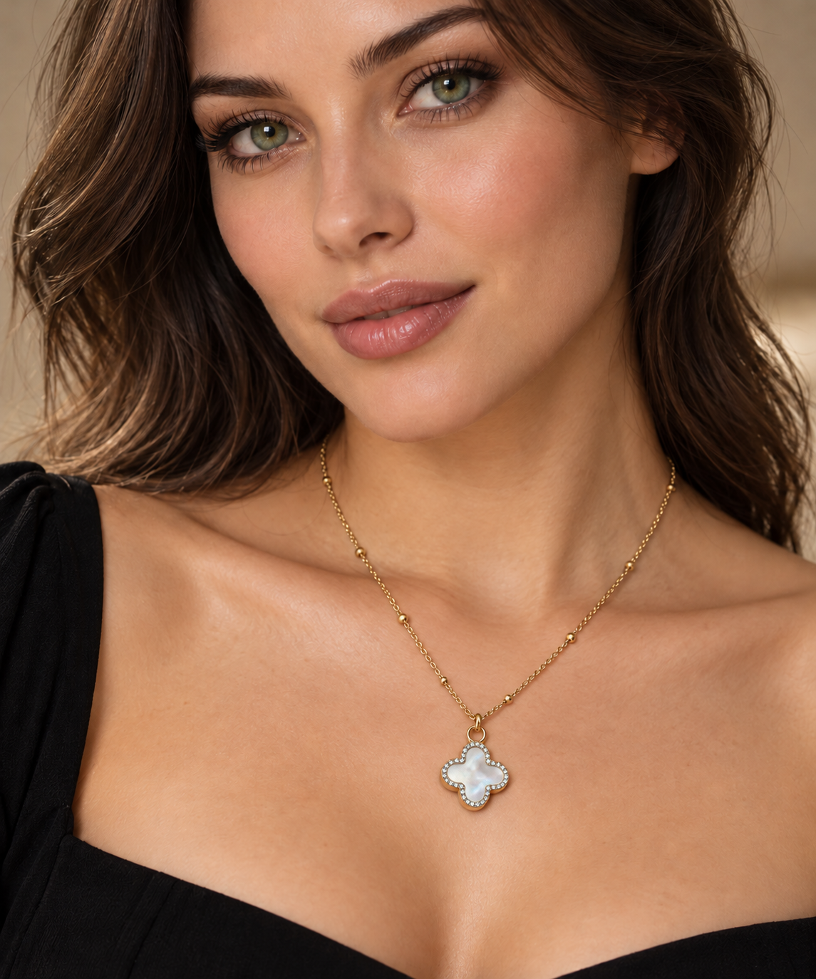 COLLANA QUADRIFOGLIO - ACCIAIO