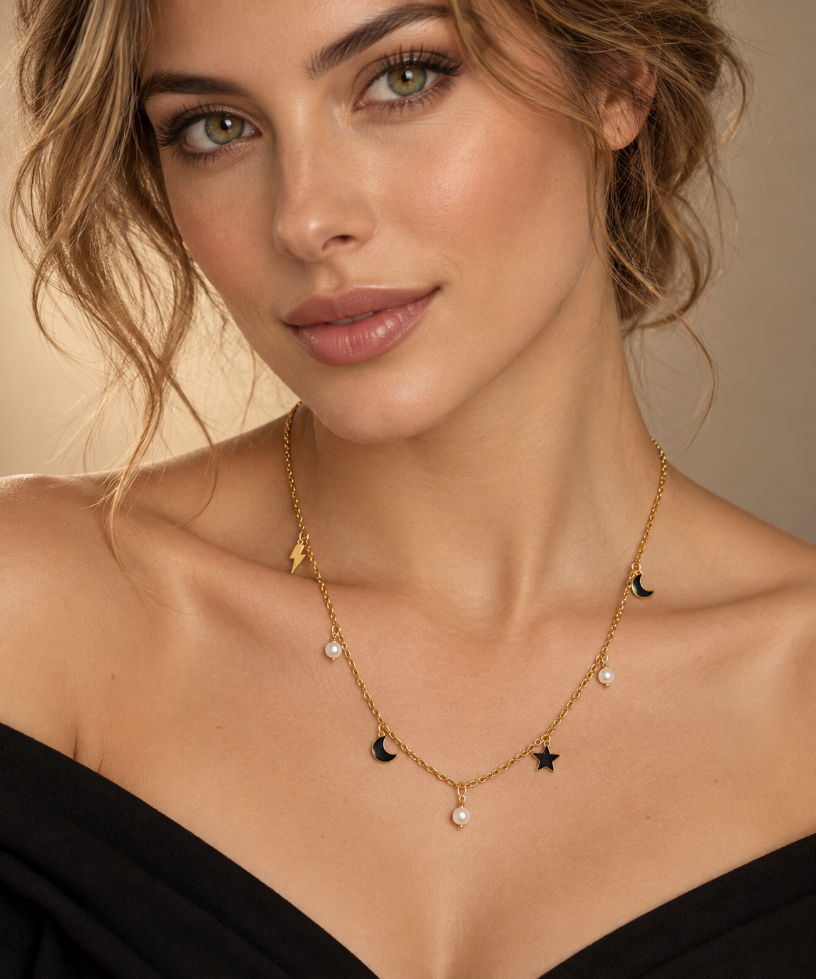 COLLANA  STELLE-ACCIAIO