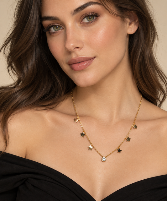 COLLANA STELLE -ACCIAIO