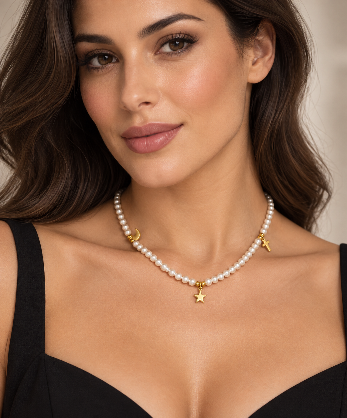 COLLANA PERLA -ACCIAIO