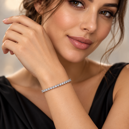 BRACCIALE  TENNIS ACCIAIO 316L+ZIRCONIA