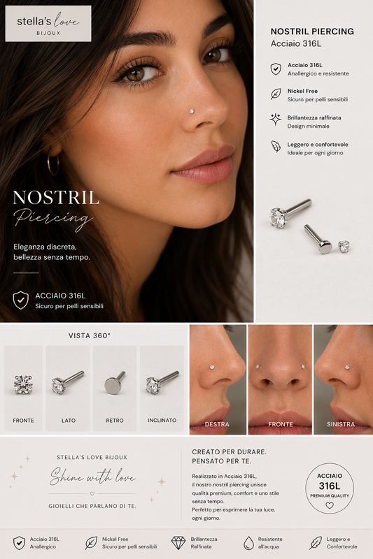 Nostril Acciaio 316L