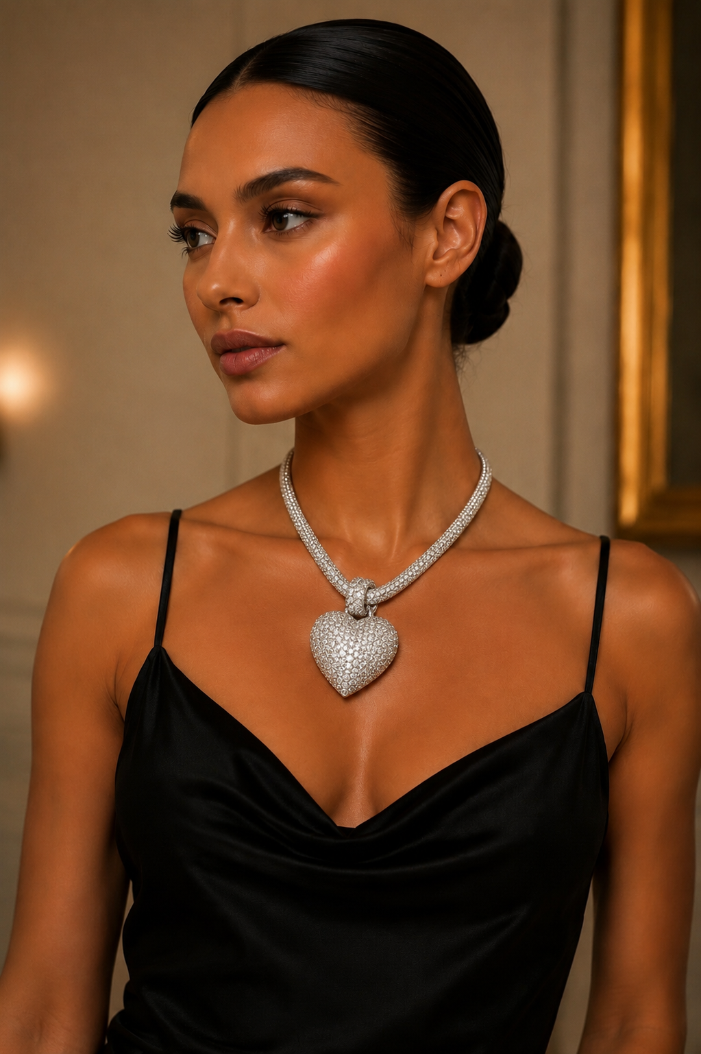Collana METALLO+STRASS+PLA