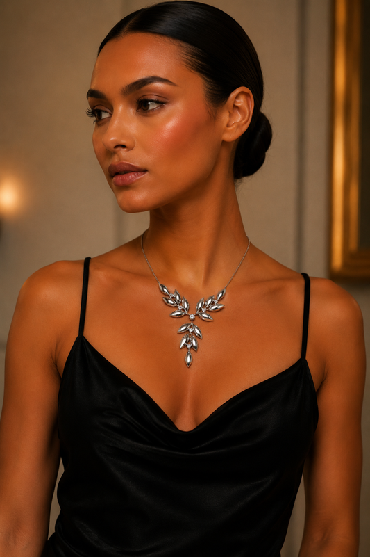 COLLANA FIORE -ACCIAIO